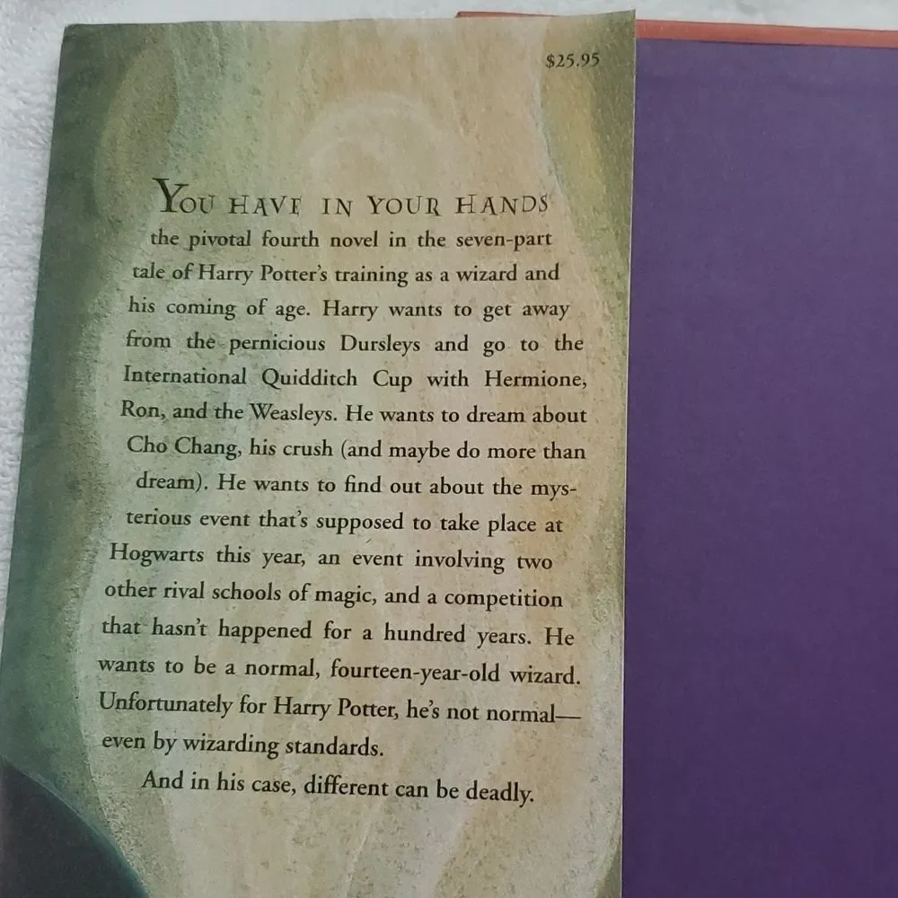 Harry Potter Goblet of Fire First American Ed July 2000 37th Printing